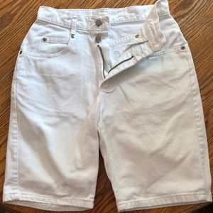 Vintage 1990s Lee Riders White Jean Shorts